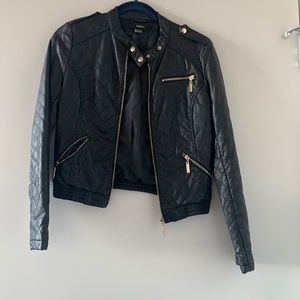 Black vegan leather jacket